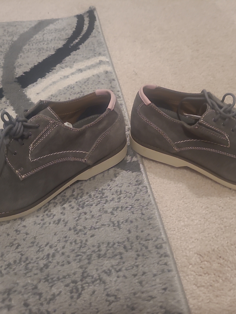 Crown & Ivy Percy Grey/White/Pink Casual Oxfords 10 M - Picture 11 of 15